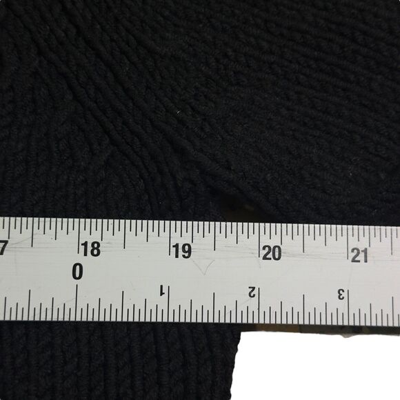 The Limited Sweater Women's Large Black Knit Wool Turtleneck Floral Embroidered - Picture 8 of 8